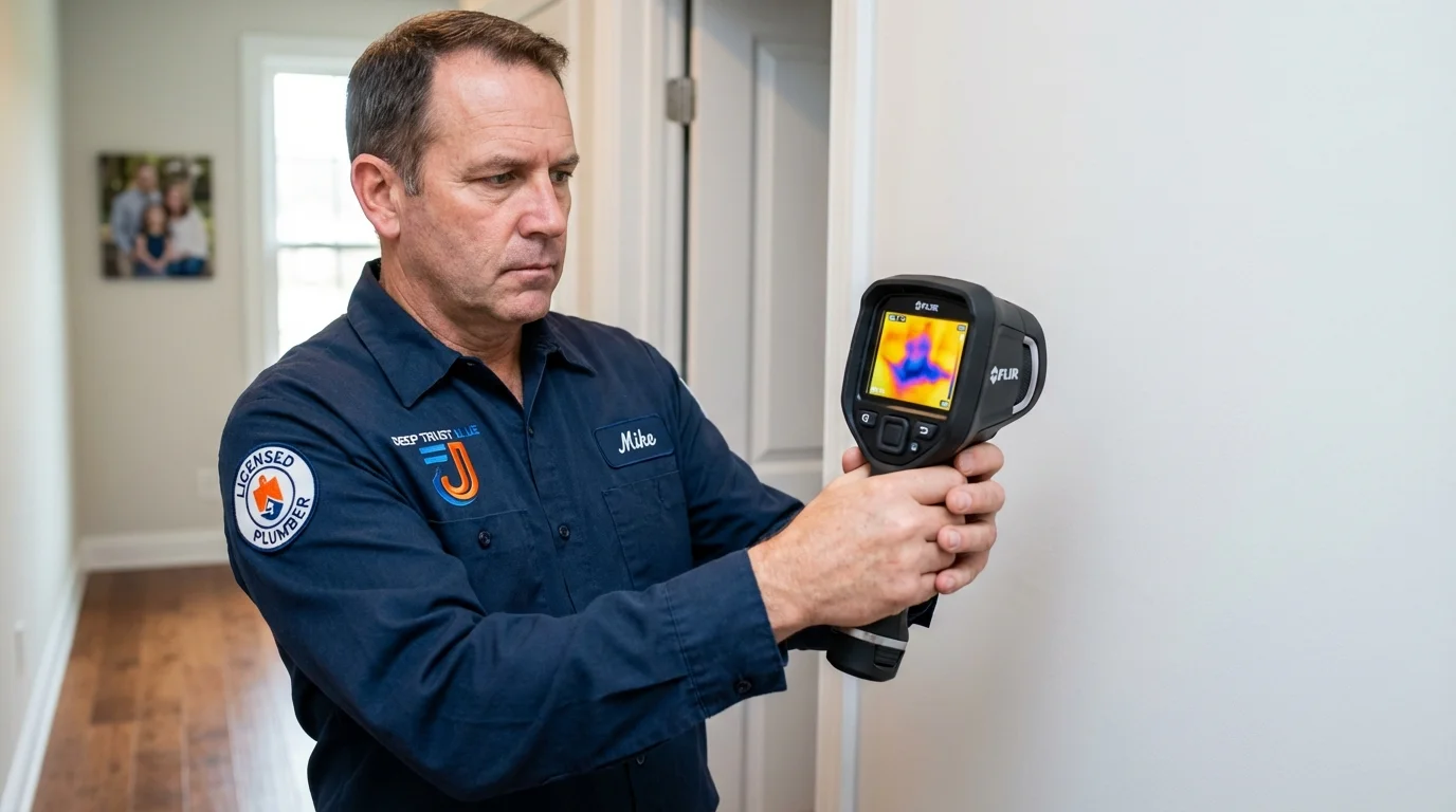 Thermal imaging leak detection by Johns Plumbing LLC in Petaluma